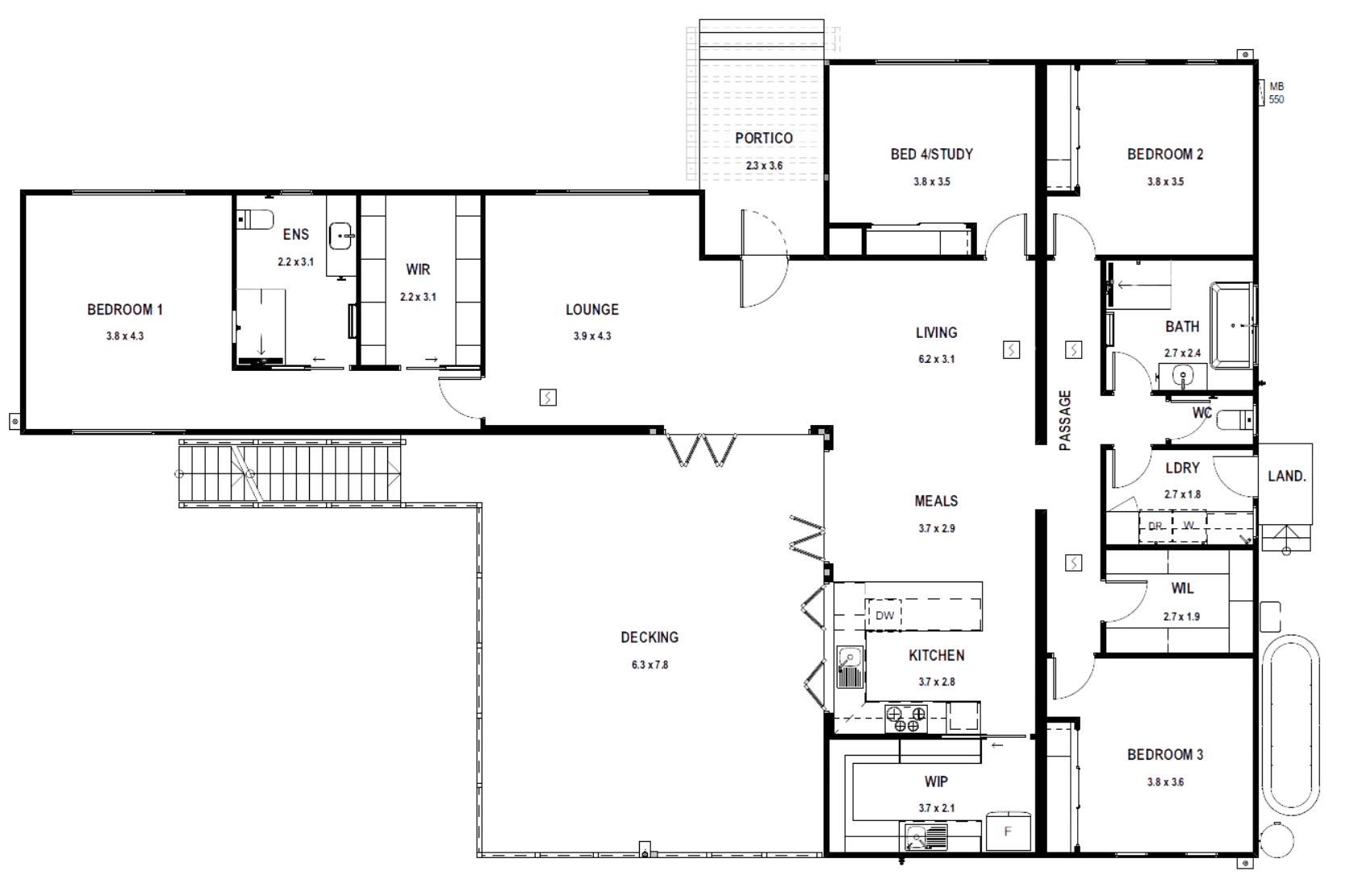 Alexandra Project - Anchor Homes Modular Home Project Custom Floorplan