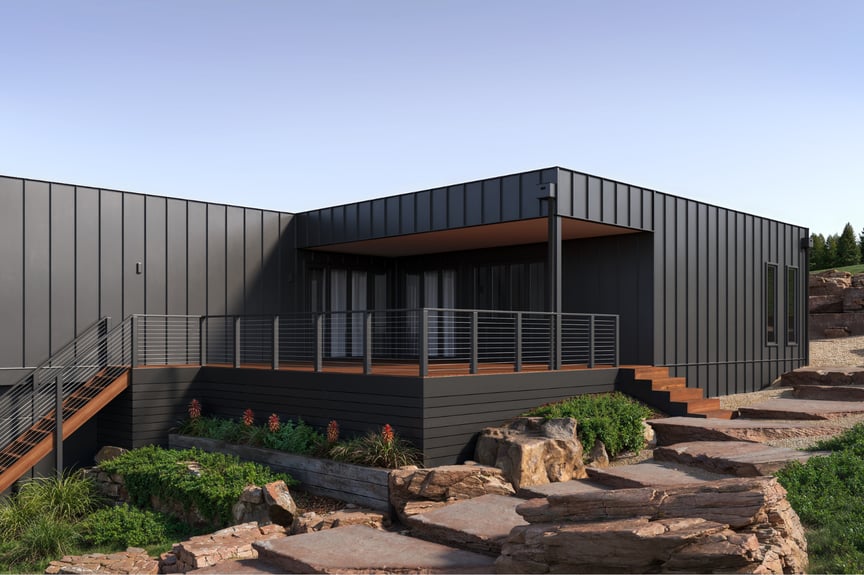 Alexandra Project Exterior Side - Anchor Homes Custom Modular Home