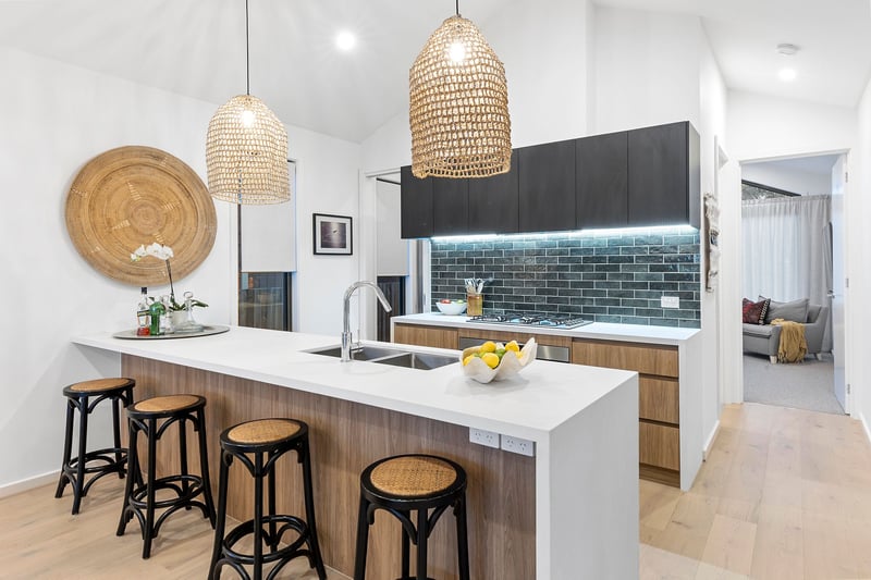 modular house kitchen with walk in butlers pantry