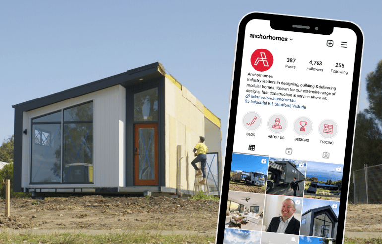 Follow Anchor Homes on Facebook and Instagram