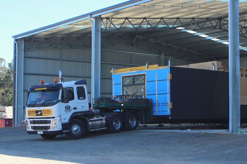 Modular Home Truck Delivery From Factory - Anchor Homes Prefab Modular Homes