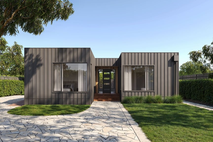 Portsea 12 Home Design - Anchor Homes - Prefab Modular Home Builder - Cubehaus front