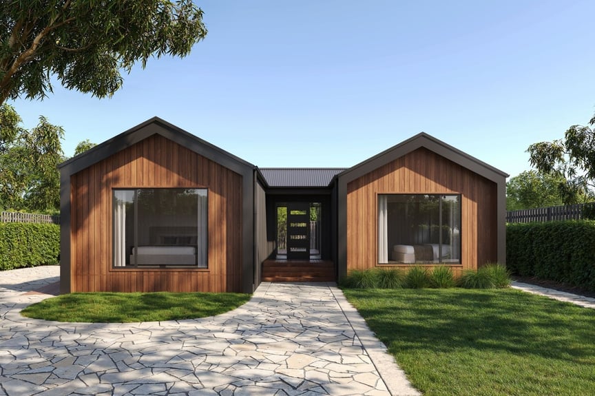 Portsea 12 Home Design - Anchor Homes - Prefab Modular Home Builder - Gable front