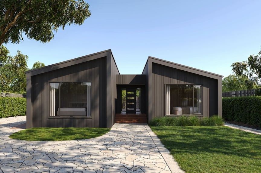 Portsea 12 Home Design - Anchor Homes - Prefab Modular Home Builder - Skillion front