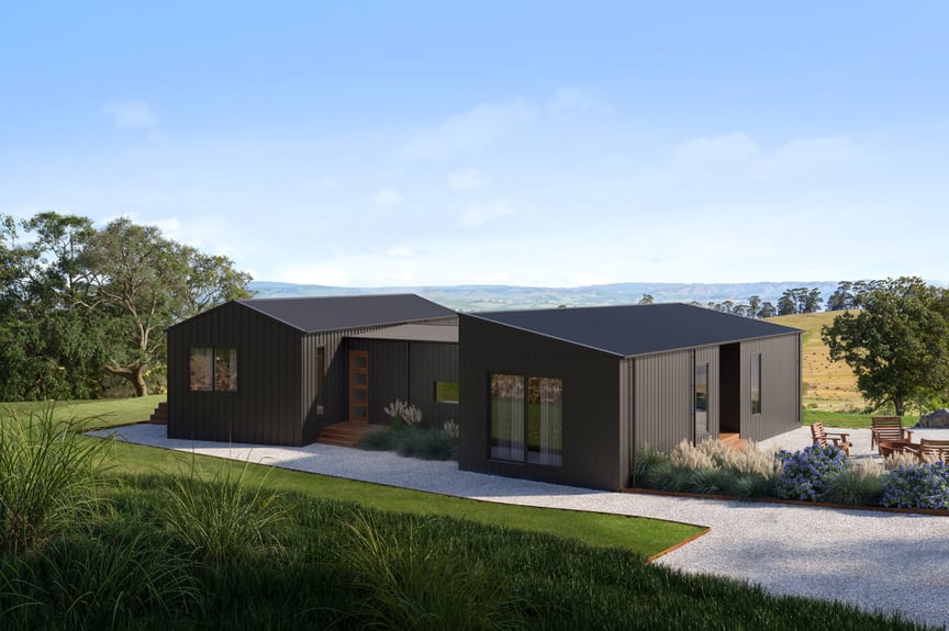 The Mardan Project - Custom Anchor Homes Prefab Modular Home - Exterior Back