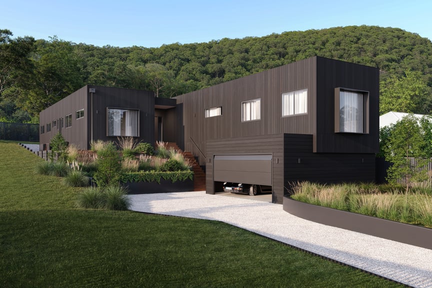 The Montrose Project - Custom Anchor Homes Prefab Modular Home - Exterior Front